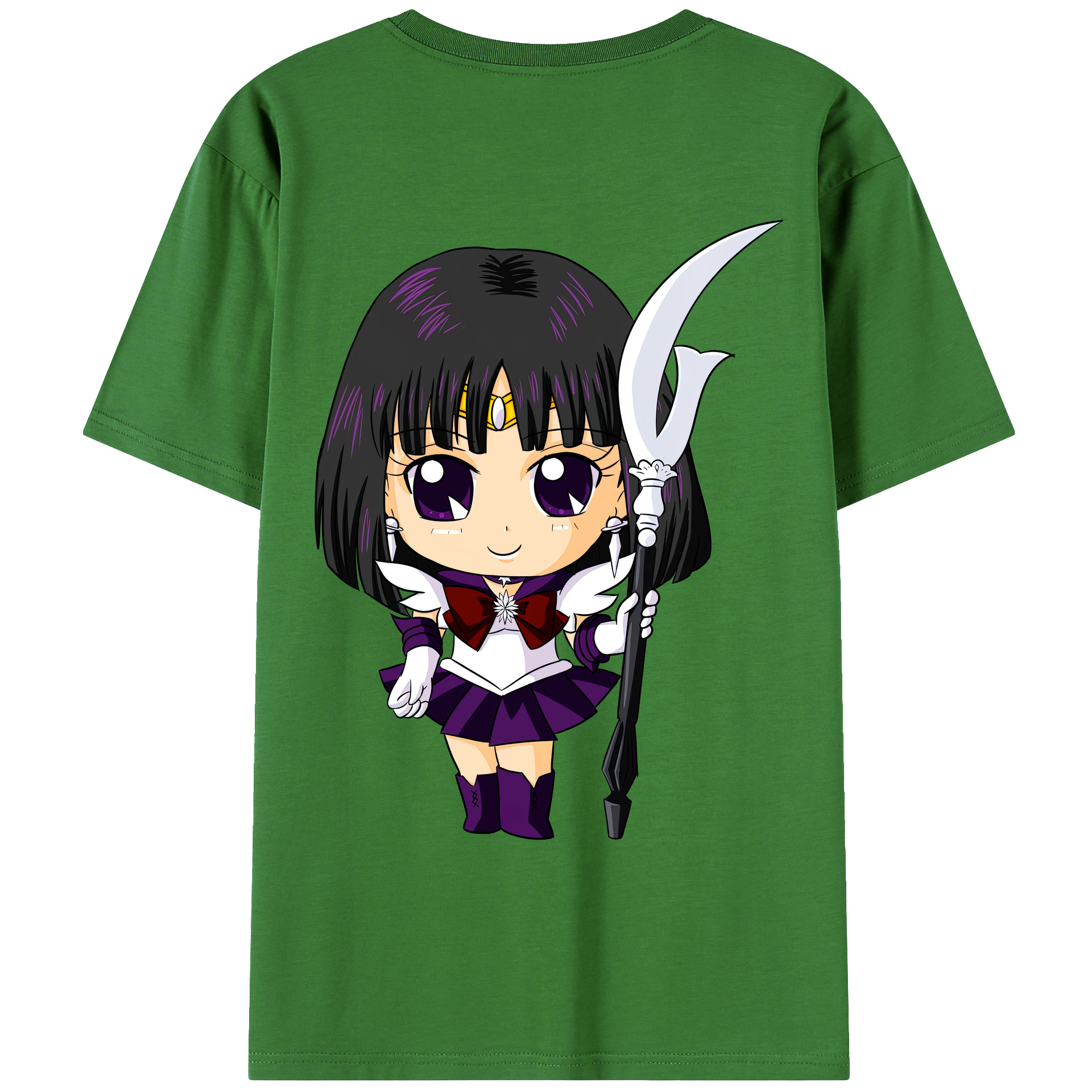 （画像用） 美少女戦士セーラームーン 土萠ほたる Sailor Moon Tomoe Hotaru （セーラーサターン；Sailor Saturn） レディース半袖Tシャツ(バックプリント)